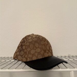 Coach Brown and Black Patterned Hat